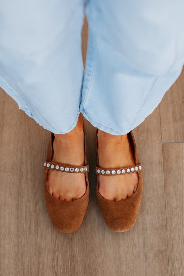 Setting Things Straight Ballet Flats - Mocha - Image 2