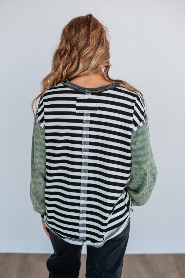 Kaden Striped Top - Black Mix - Image 6