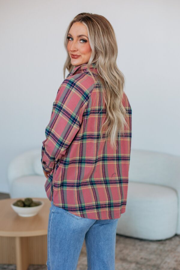 Jema Flannel Top - Rose Mix - Image 5
