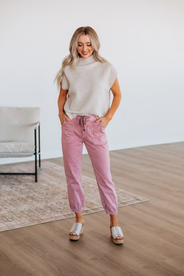Drea Mica Joggers - Blush - Image 3