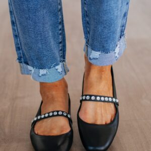 Setting Things Straight Ballet Flats - Black