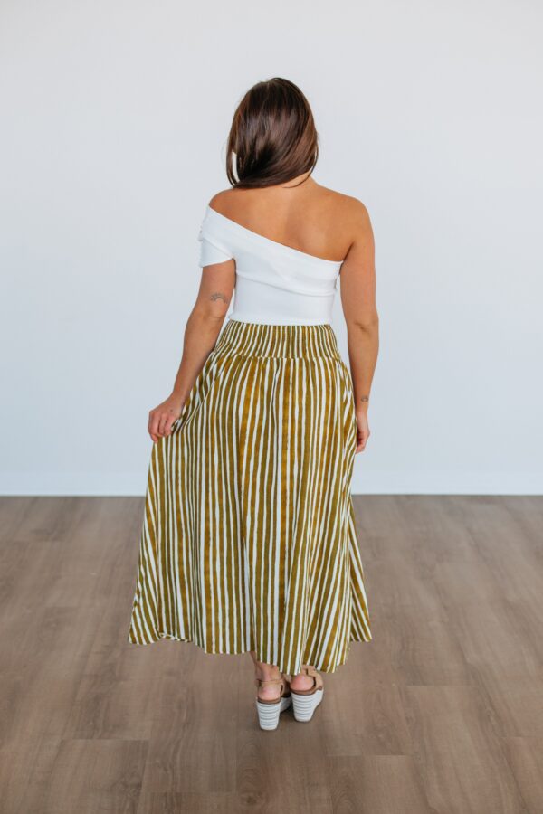 Zoya Striped Skirt - Lemongrass Mix - Image 5