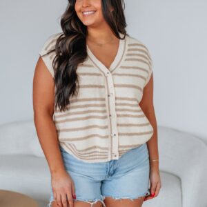 Charleston Sweater Top - Cream Mix