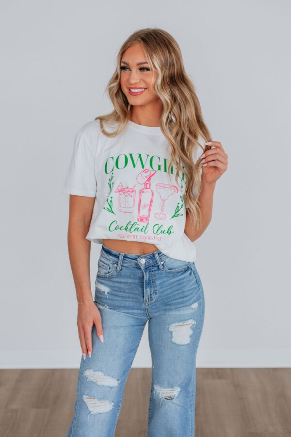 Cowgirl Cocktail Graphic Tee - Image 3