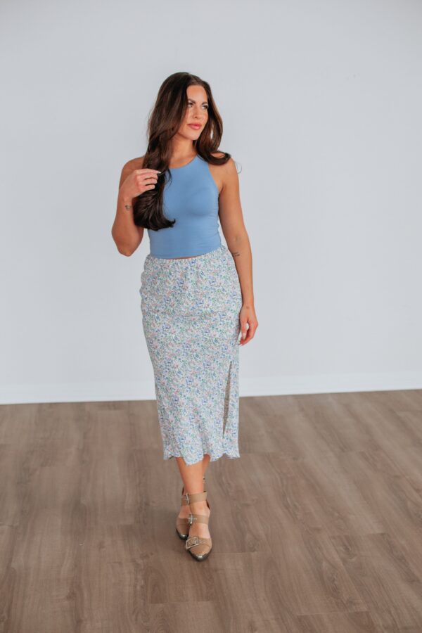 Posey Floral Skirt - Sky Blue Mix - Image 4