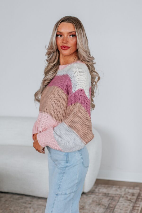Cate Colorblock Sweater - Blush Mix - Image 4
