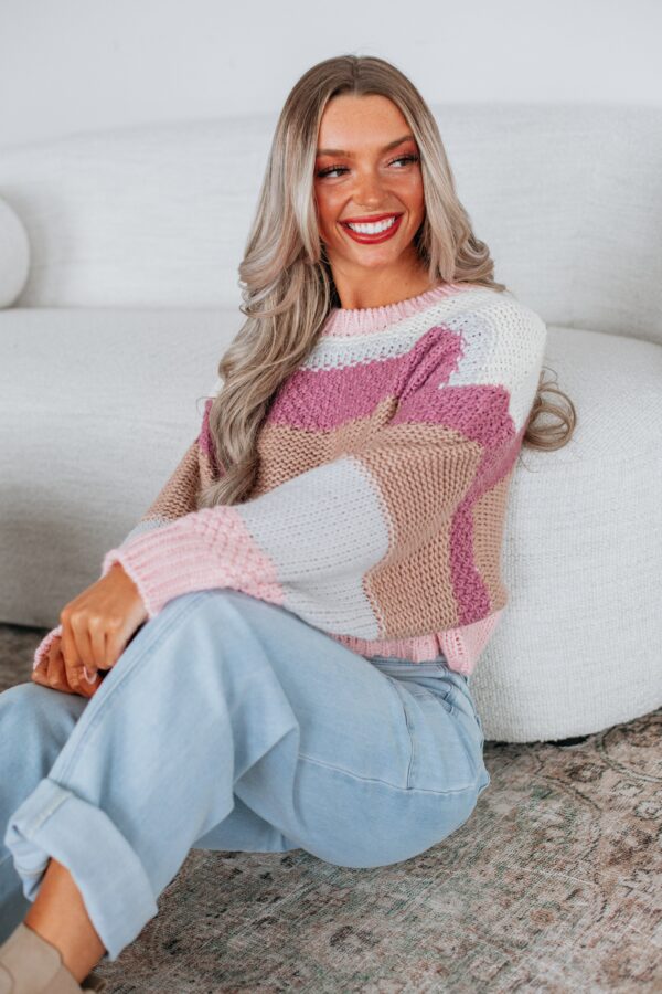 Cate Colorblock Sweater - Blush Mix - Image 3