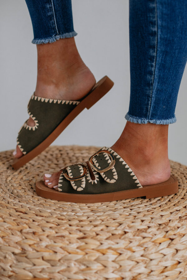 Going My Way Sandals - Olive - Image 2