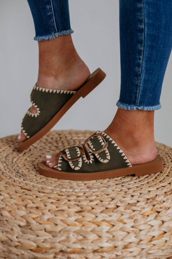 Going My Way Sandals - Olive - Image 4