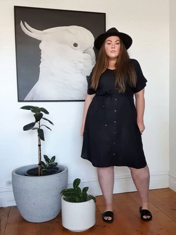 Greta Shirt Dress // Black - Image 3