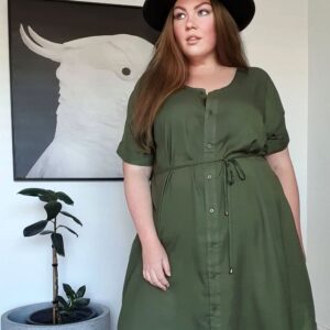 Greta Shirt Dress // Khaki