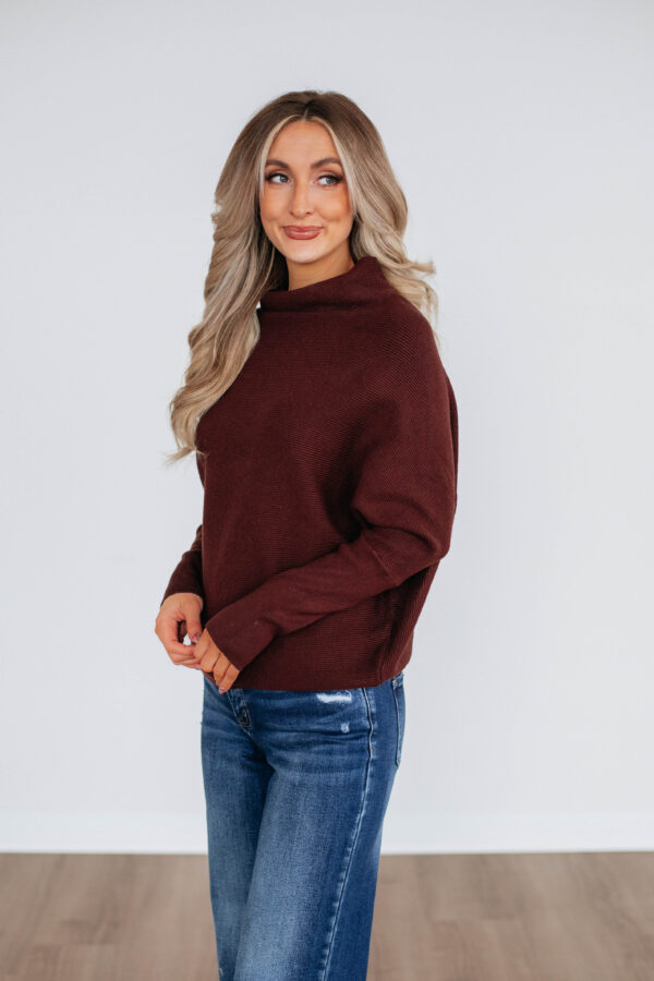Gretchen Dolman Sweater - Mahogany - Image 3