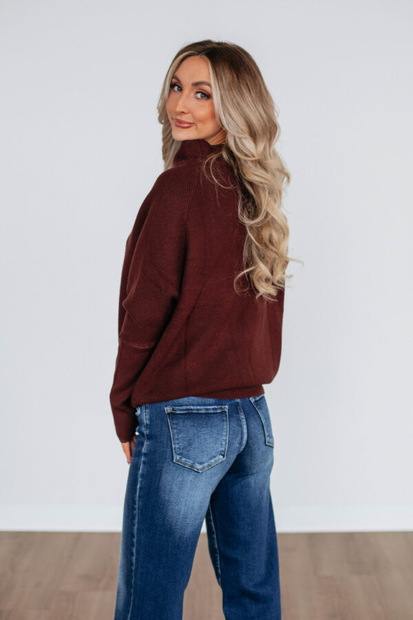 Gretchen Dolman Sweater - Mahogany - Image 5