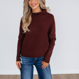 Gretchen Dolman Sweater - Mahogany