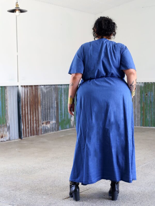 Hadley Maxi Wrap Dress // Chambray Denim - Image 2