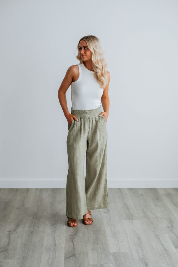Haley Ribbed Tank - Ivory - Image 2