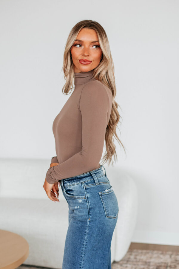 Holly Turtle Neck Bodysuit - Mocha - Image 4