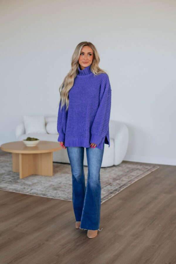 Jadea Oversized Sweater - Periwinkle - Image 2