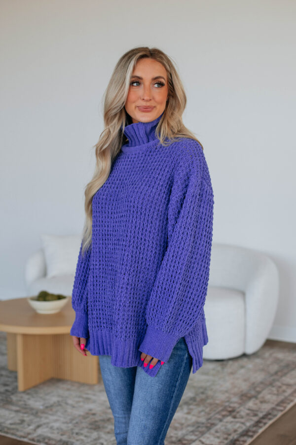 Jadea Oversized Sweater - Periwinkle - Image 3