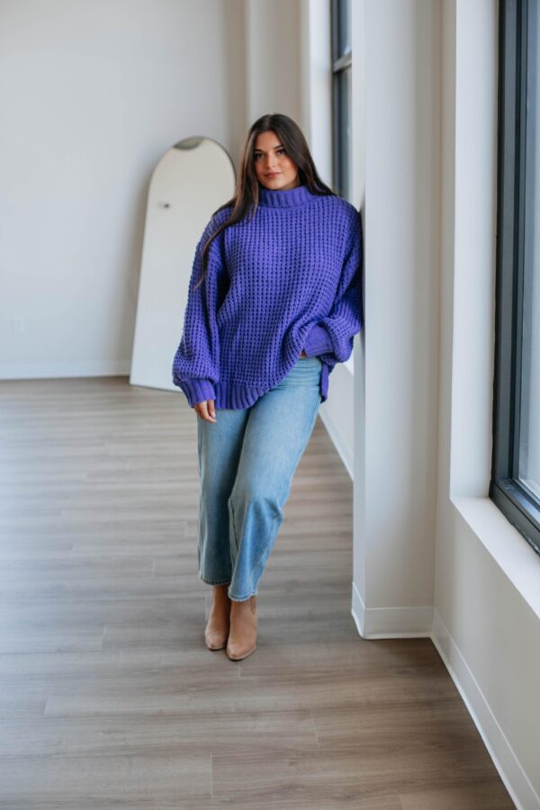 Jadea Oversized Sweater - Periwinkle - Image 5