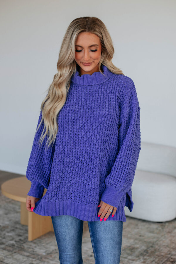 Jadea Oversized Sweater - Periwinkle - Image 7