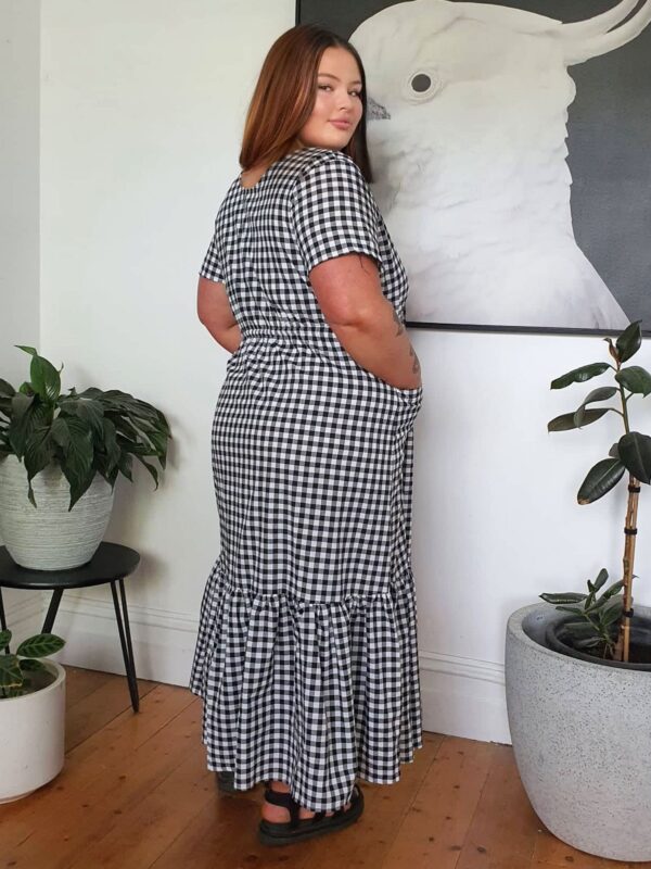 Tropical Maxi Dress // Gingham B&W - Image 8