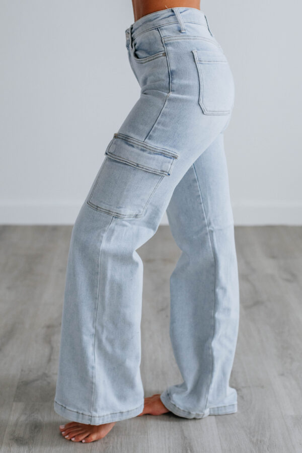 Leigh Risen Cargo Jeans - Vintage Light Wash - Image 2