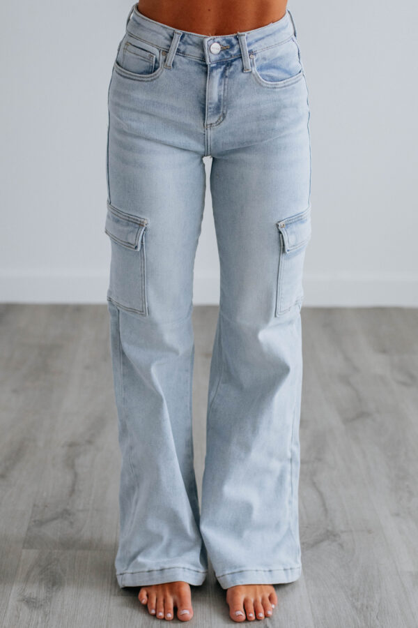 Leigh Risen Cargo Jeans - Vintage Light Wash - Image 3