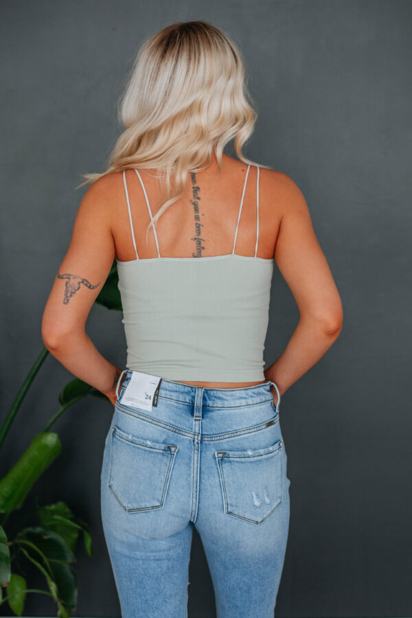 Lexis Ribbed Tank - Stone - Image 5