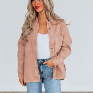 Lovelynn Shacket - Dusty Mauve