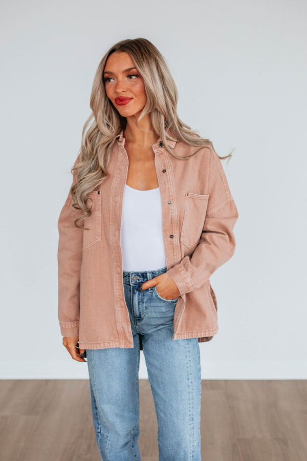 Lovelynn Shacket - Dusty Mauve