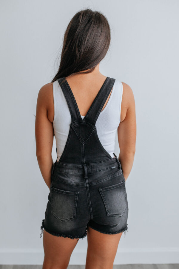 Monroe Risen Short Overalls - Vintage Black - Image 5