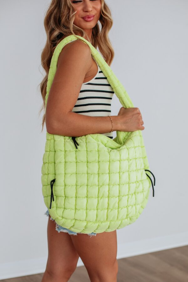 On DND Quilted Bag - Lime - Image 4
