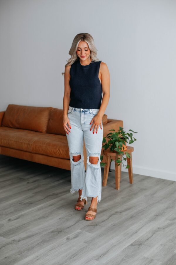 Patrea Knit Tank - Navy - Image 3