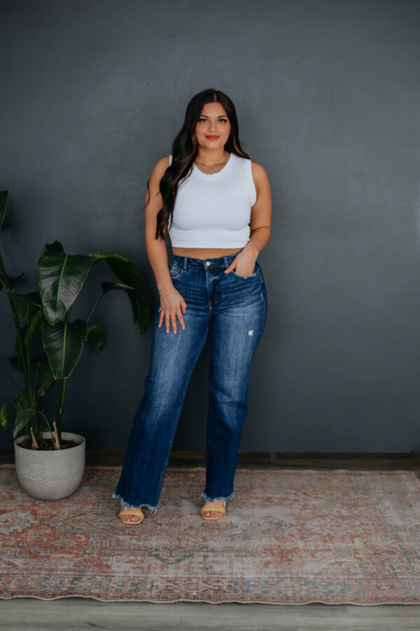 Razlyn Ribbed Tank - Ivory - Image 2