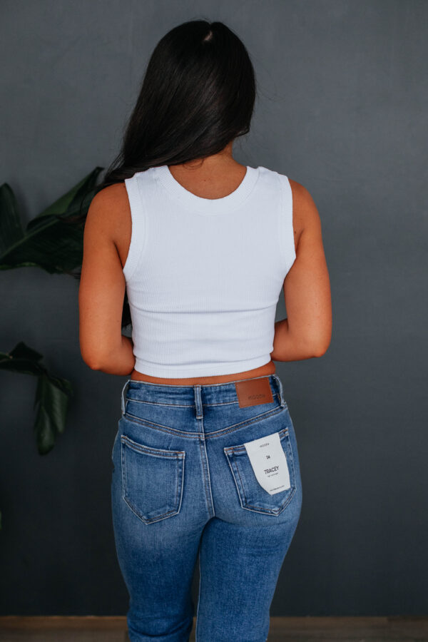 Razlyn Ribbed Tank - Ivory - Image 6