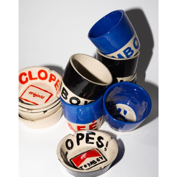 CAFÉ ! CLOPES ! RED/BLUE CERAMIC SET - Image 7