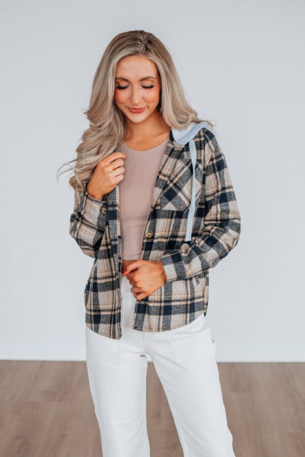 Jeremiah Flannel Shacket - Navy Mix - Image 2