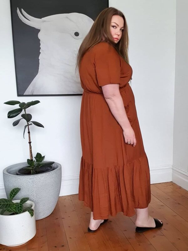 Tropical Maxi Dress // Cinnamon - Image 5