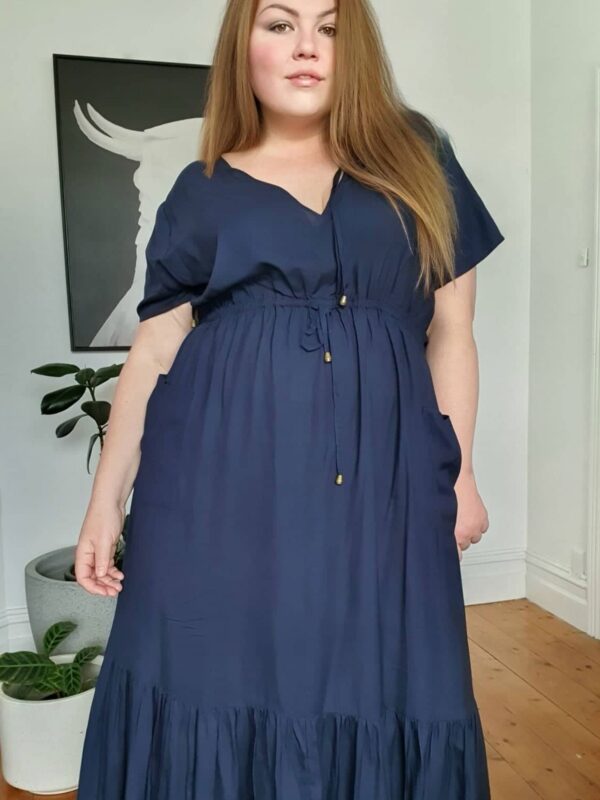 Tropical Maxi Dress // Petrol - Image 2