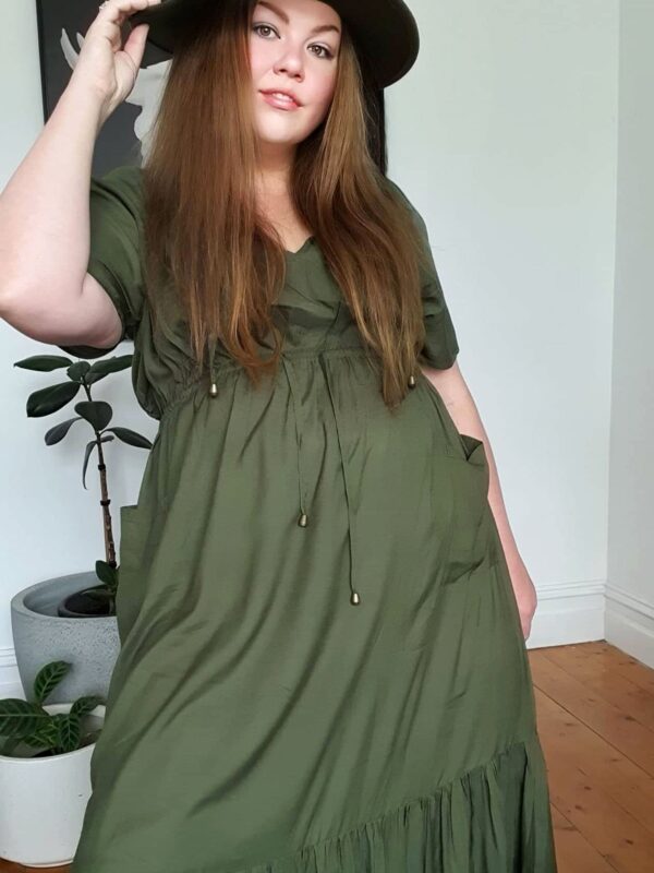 Tropical Maxi Dress // Sage - Image 6