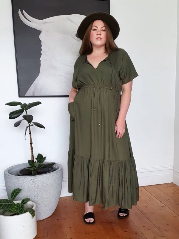 Tropical Maxi Dress // Sage - Image 4
