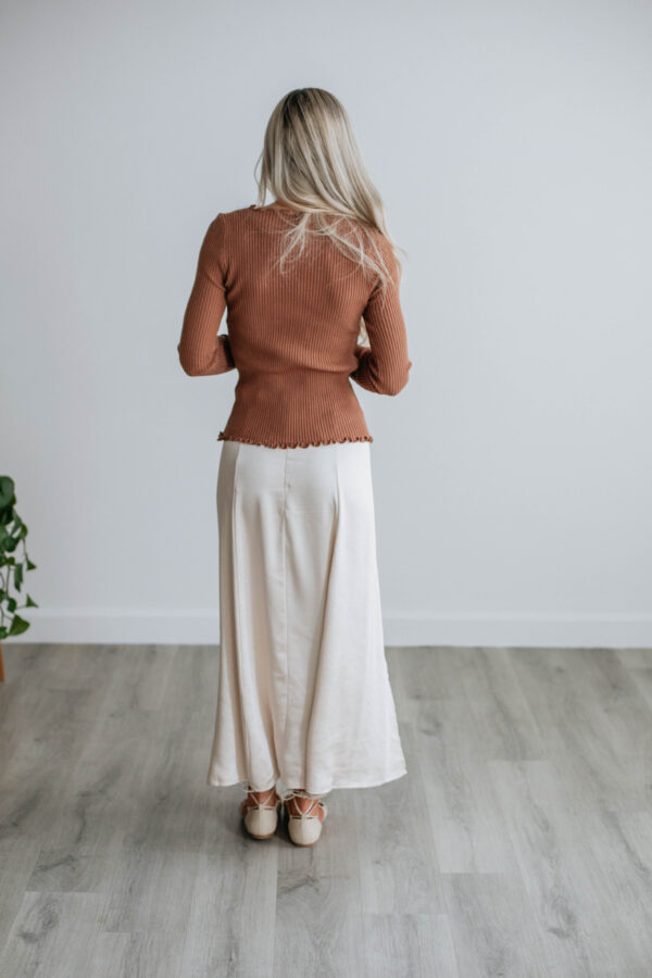 Valencia Satin Skirt - Champagne - Image 6