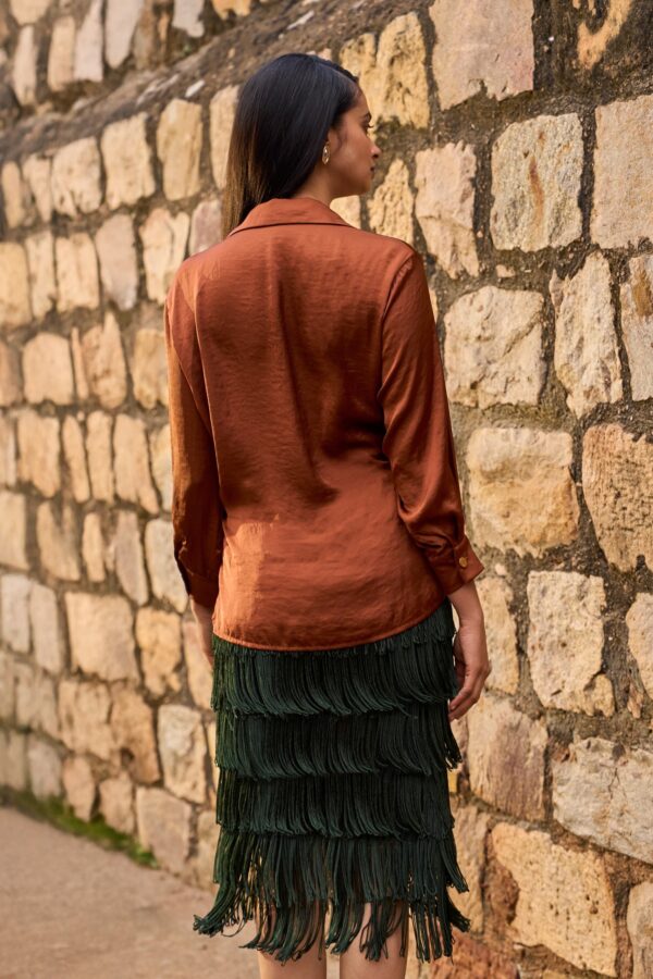 Side Tie Blazer Shirt - Image 10