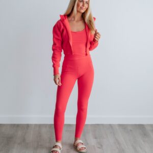 Zalen Active Leggings - Hibiscus