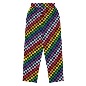 Rainbow Checkerboard Wide Trousers