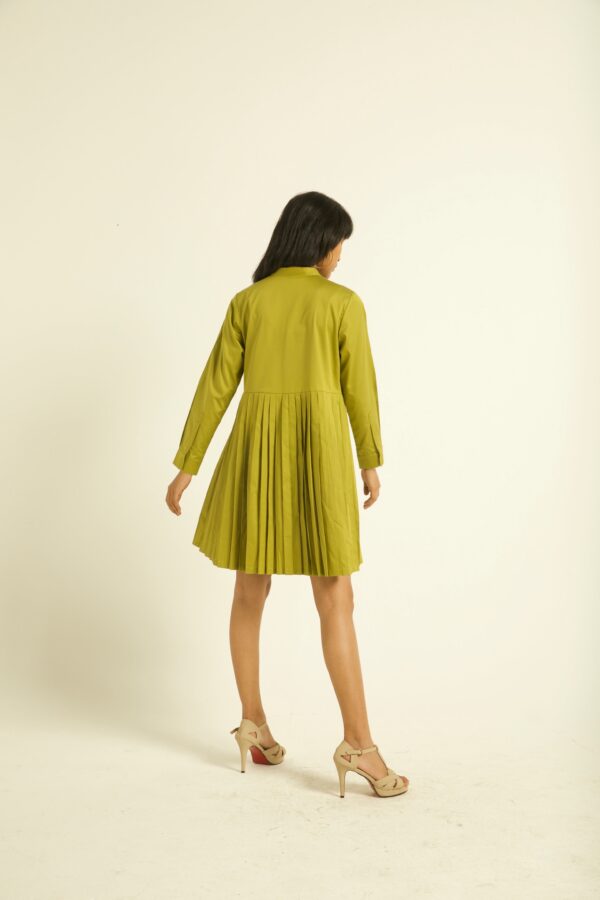 Accordion Pleat Shirt Dress - Image 14