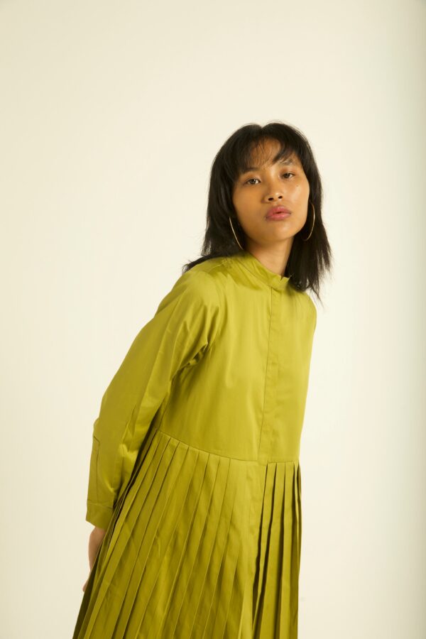 Accordion Pleat Shirt Dress - Image 19