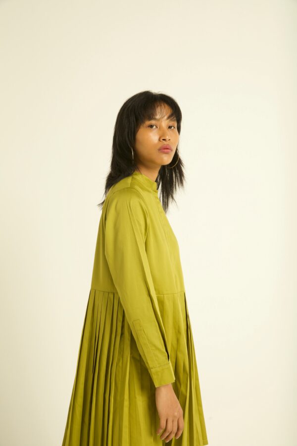 Accordion Pleat Shirt Dress - Image 20