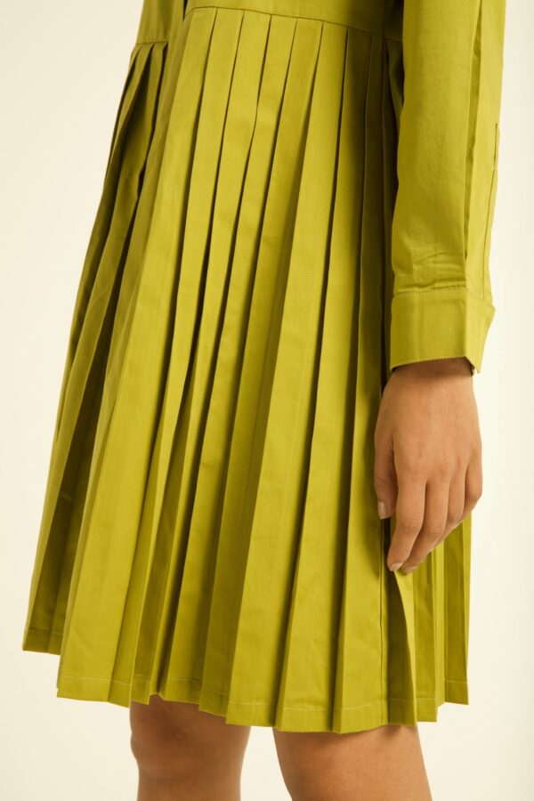 Accordion Pleat Shirt Dress - Image 21